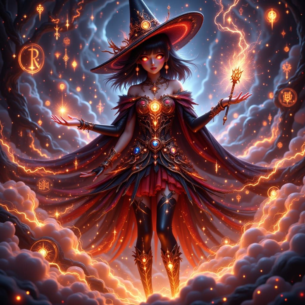 Megumin Unleashes Magic in a Fantasy Landscape