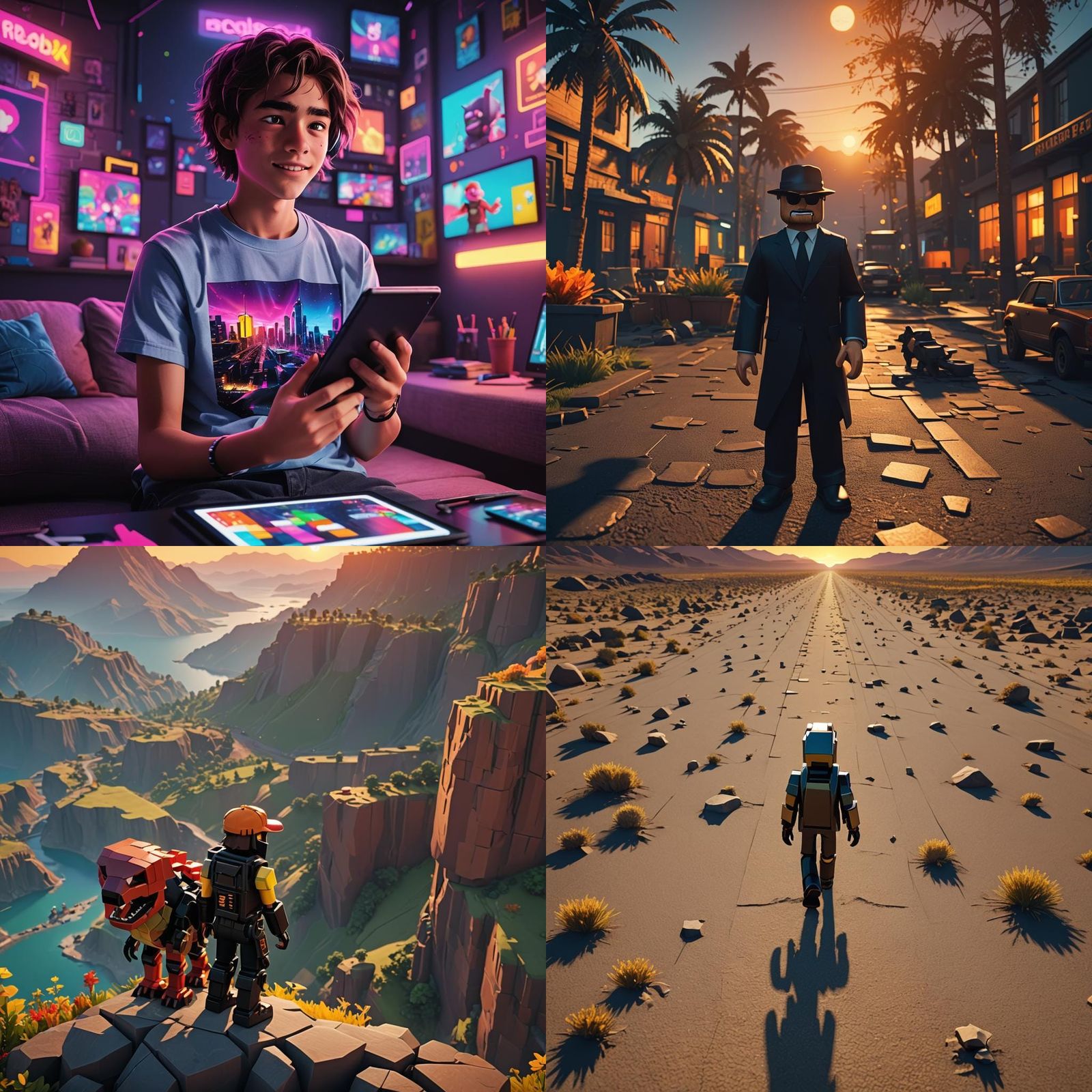 Cinematic Roblox Metaverse Scene