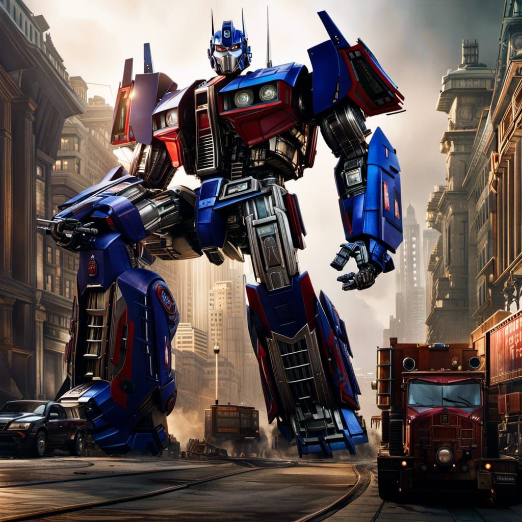 Detailed Cinematic Painting of Optimus Prime