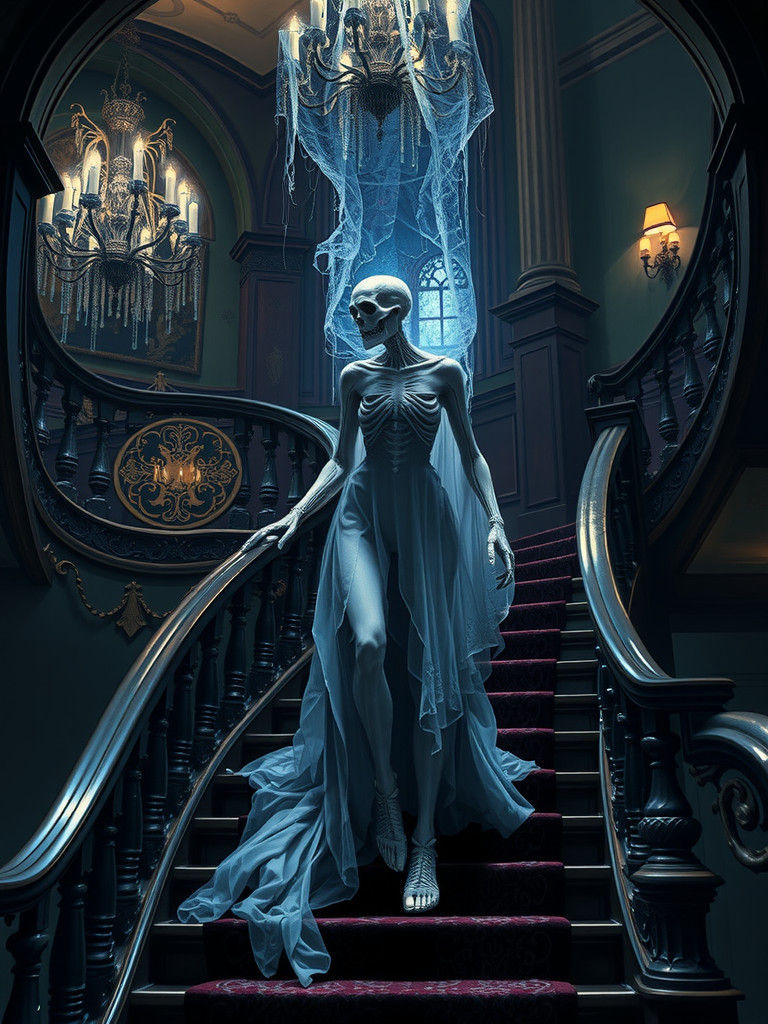 Ethereal Specter Ascending Manor Staircase