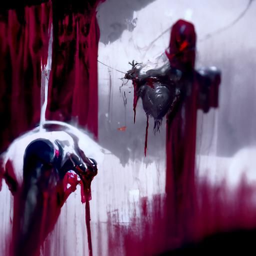 Sinister Dripping Heart in Dark Fantasy Style
