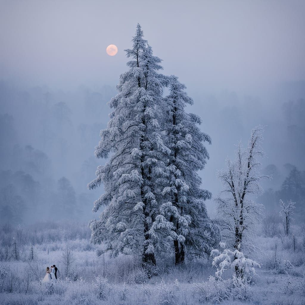Young Woman with Blue Rose in Cityscape Portrait