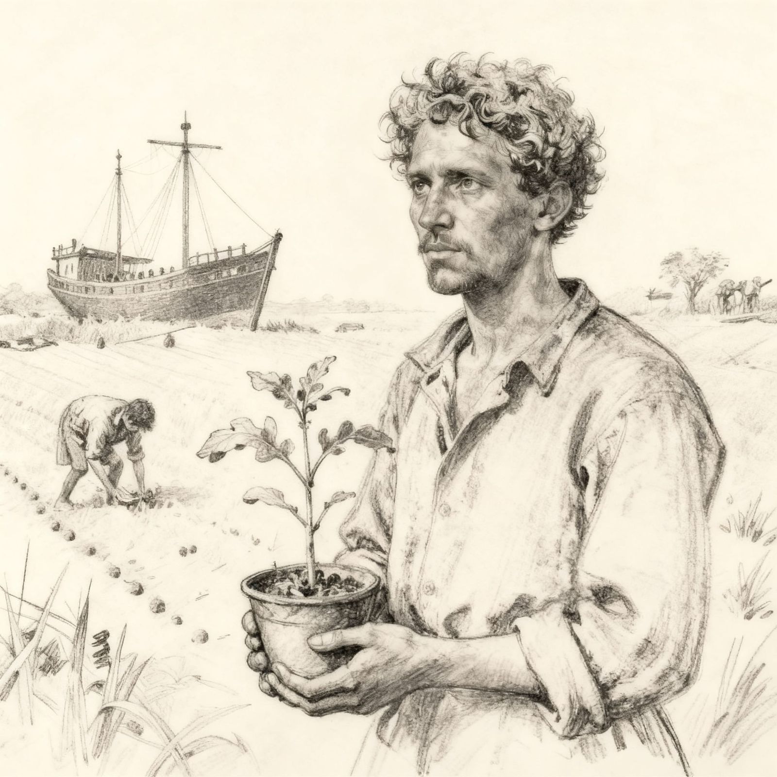 Minimalist Sketch with Few Details