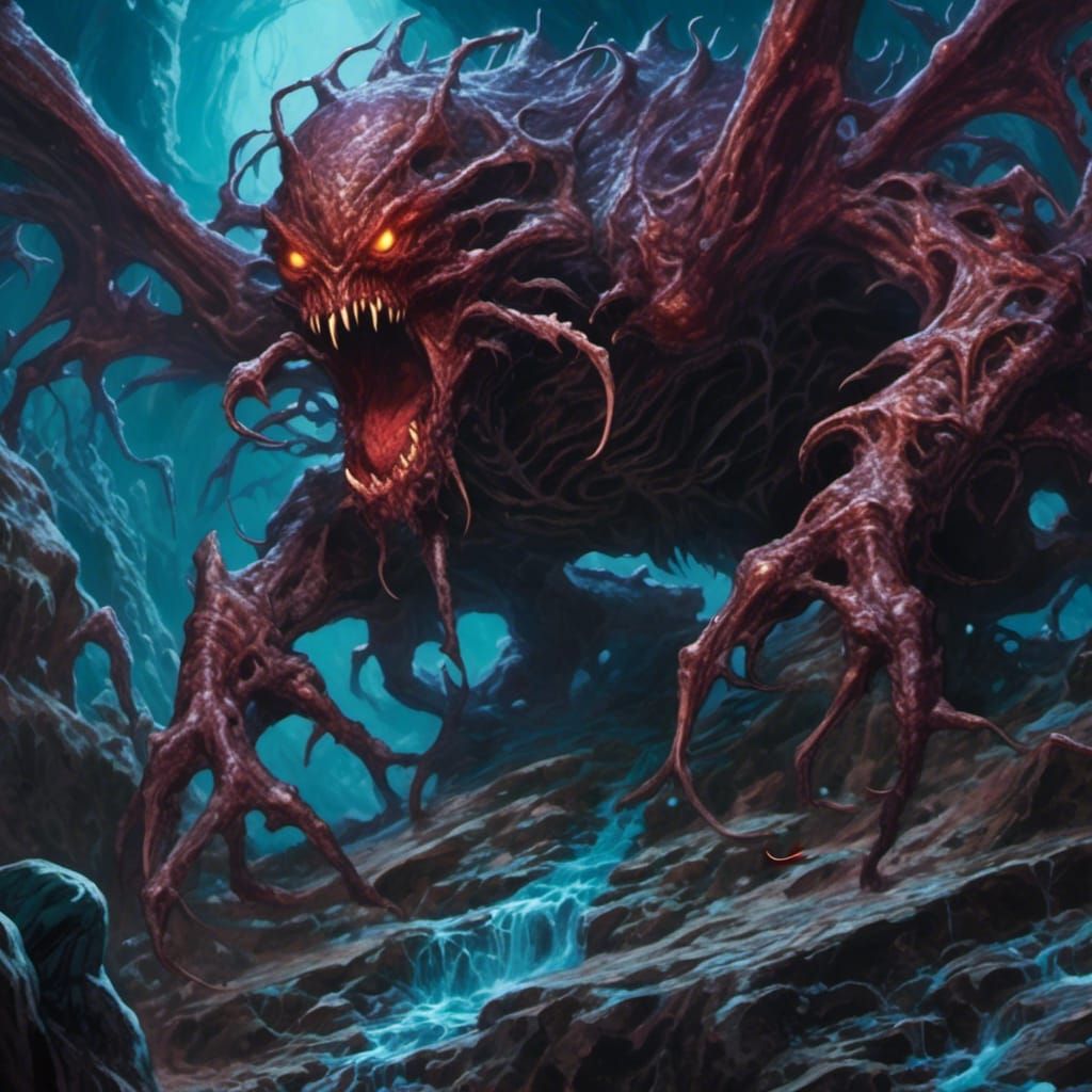 Cursed Abyssal Monster Crawling From the Darkness