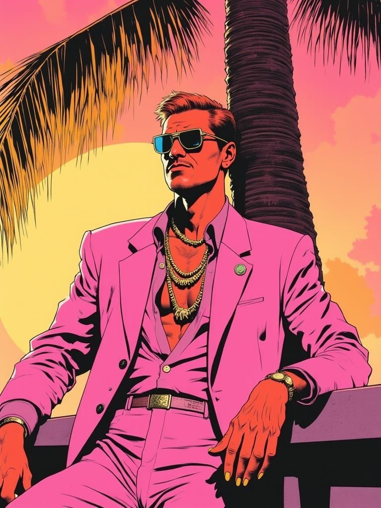 Glamorous Sunset Hustler in Pastel Pink Suit