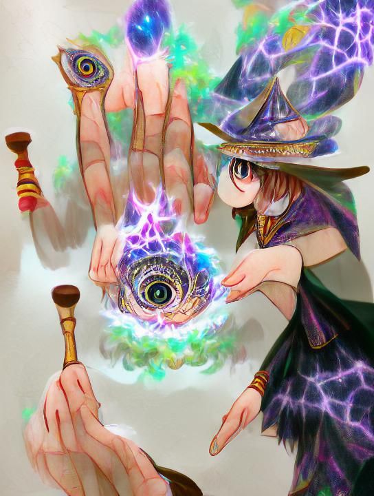 Mystical Hand Casting Spiral Magic