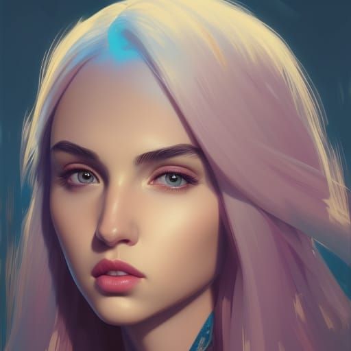 Ava Max Portrait in Artgerm Style