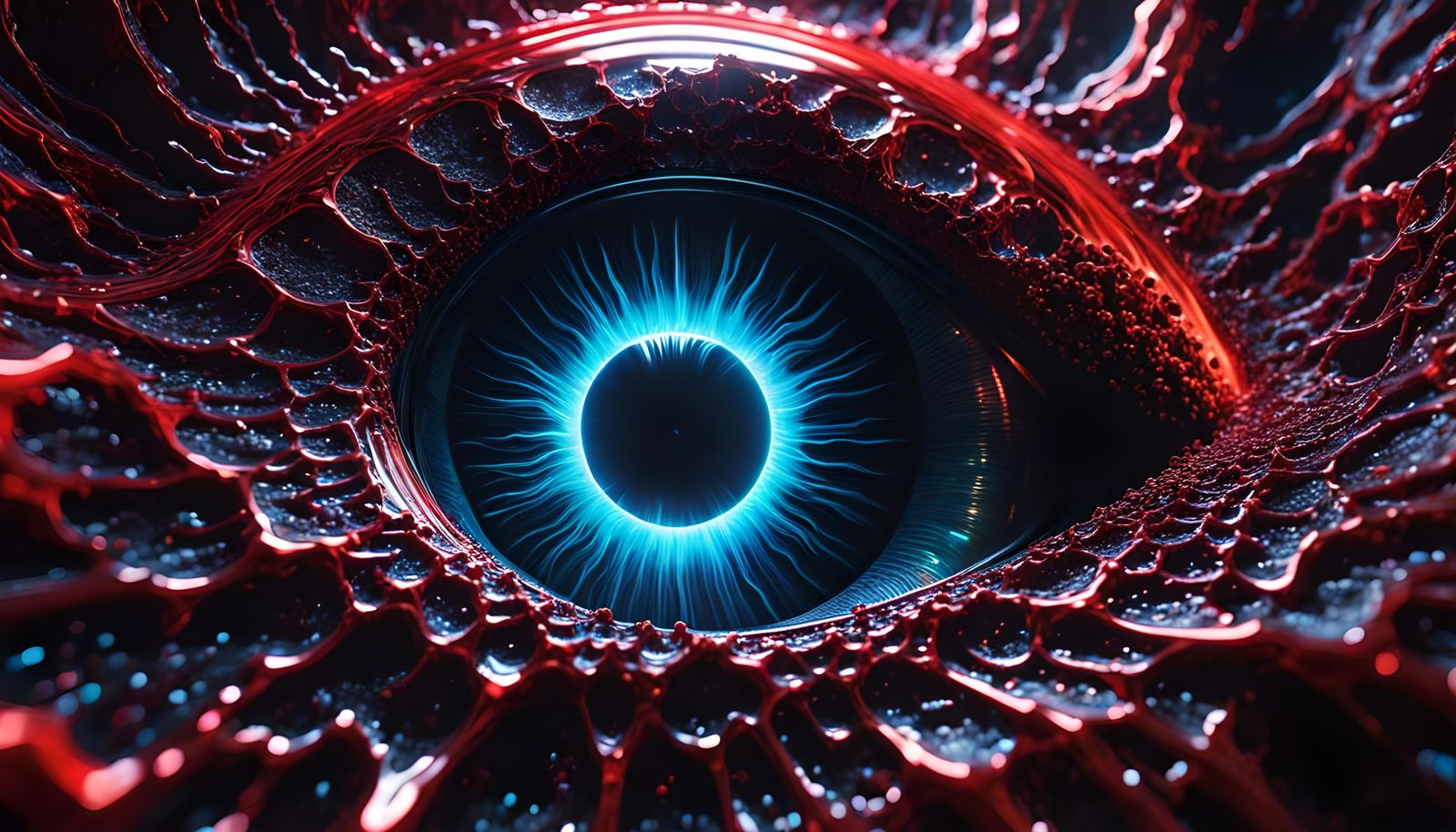 Holographic Cosmic Horror Vortex in Candy Art Style