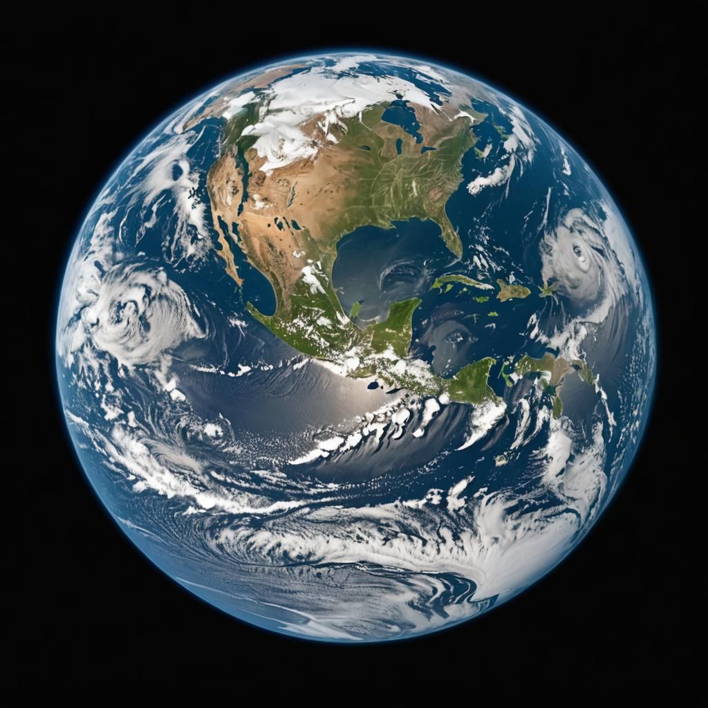 Earth From Space: A Realistic High-Angle Photograph