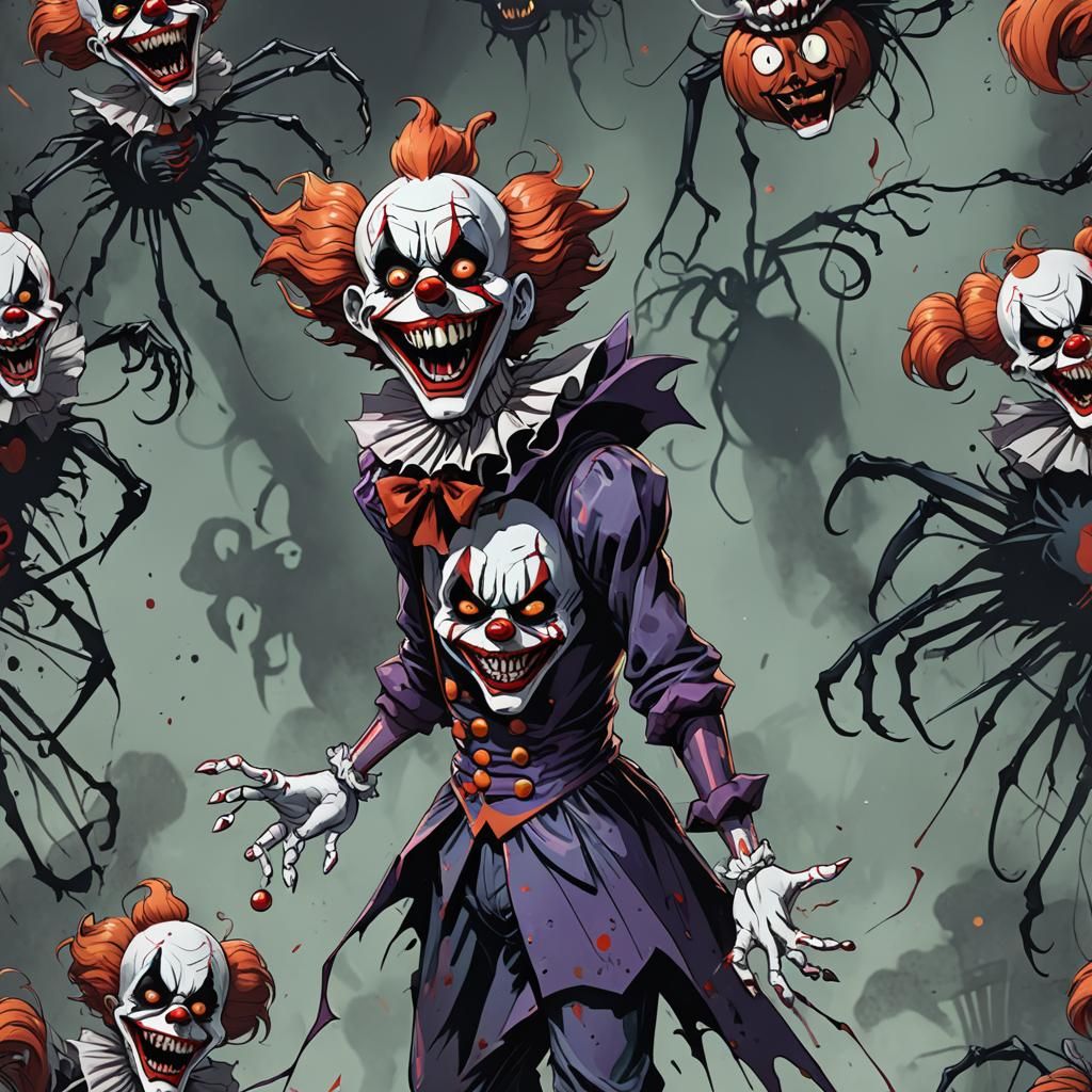 Pennywise Clown Spider Form in Disney Style