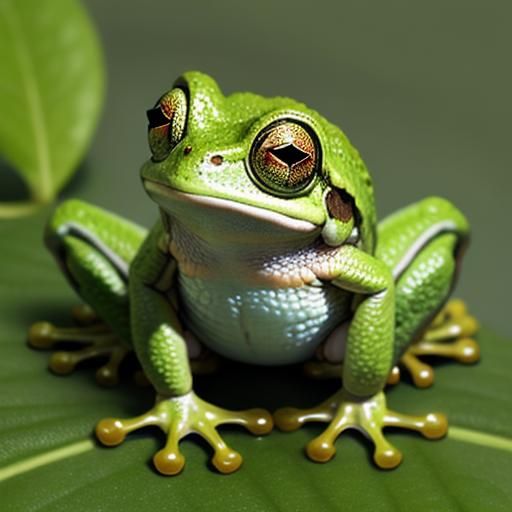Cute Frog with Big Eyes