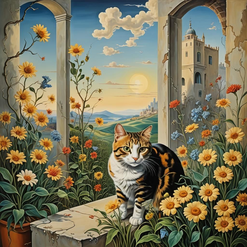 Surreal Landscape Reawakening in Salvador Dali Style