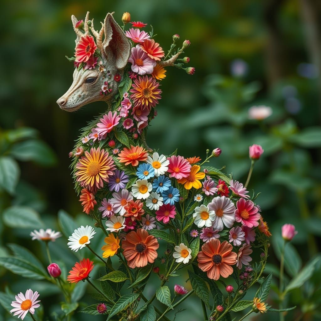 Floral Mother Nature in Wildlife, Intricate Detail