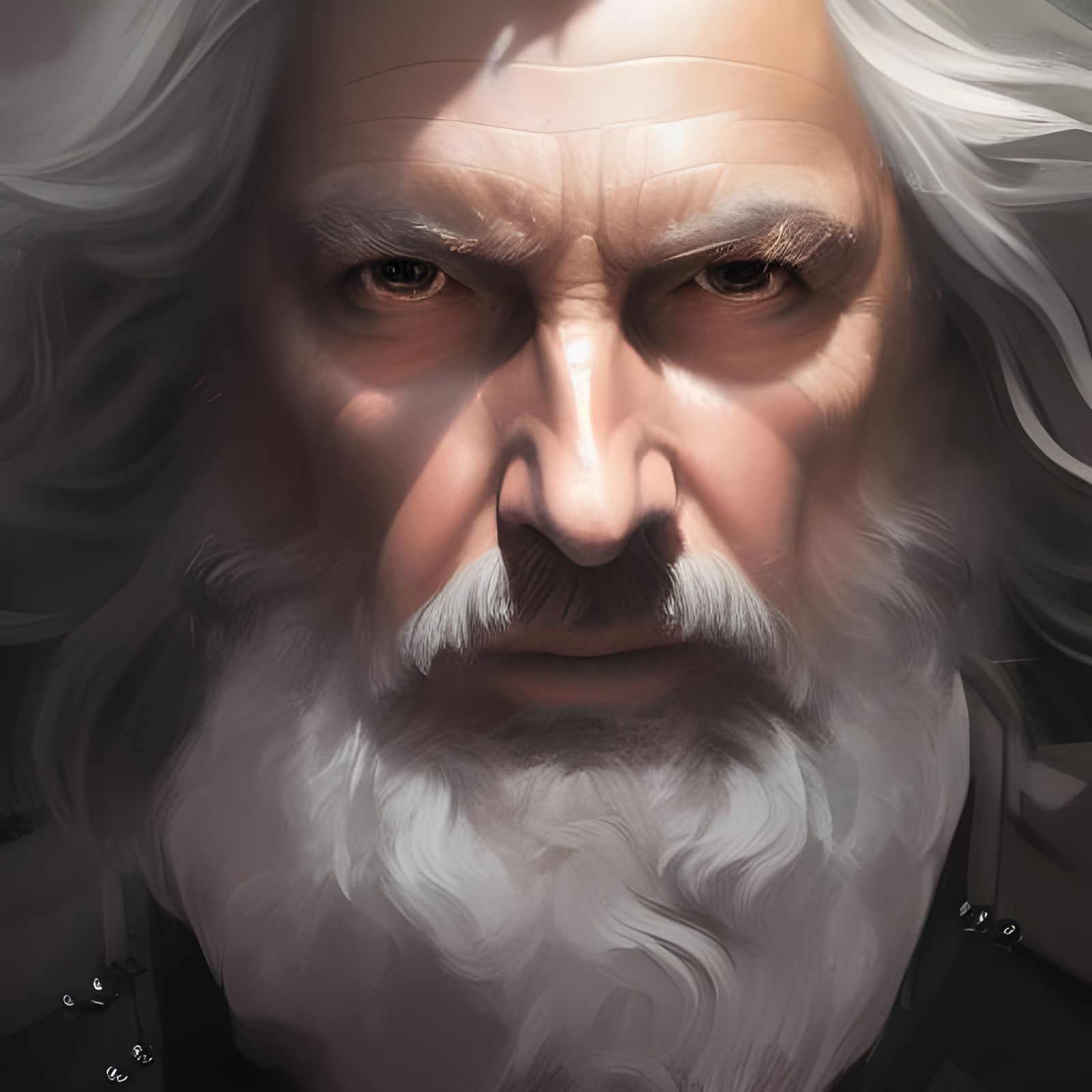 Mysterious Figure in Flames: Hyperdetailed Portrait