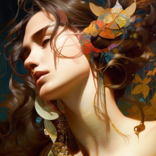 Detailed Collage Art Portrait in 8k