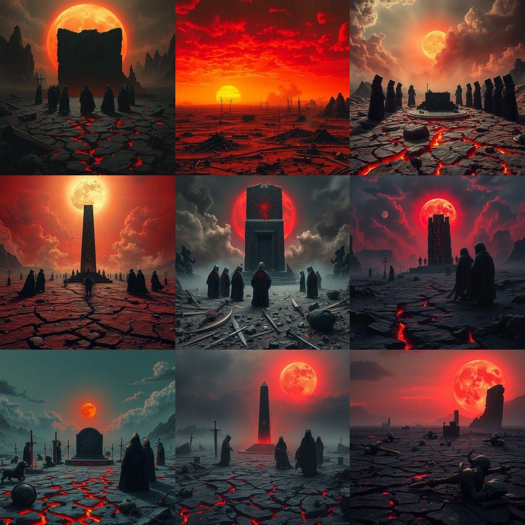 Fractured Reality in a Barren Wasteland Landscape
