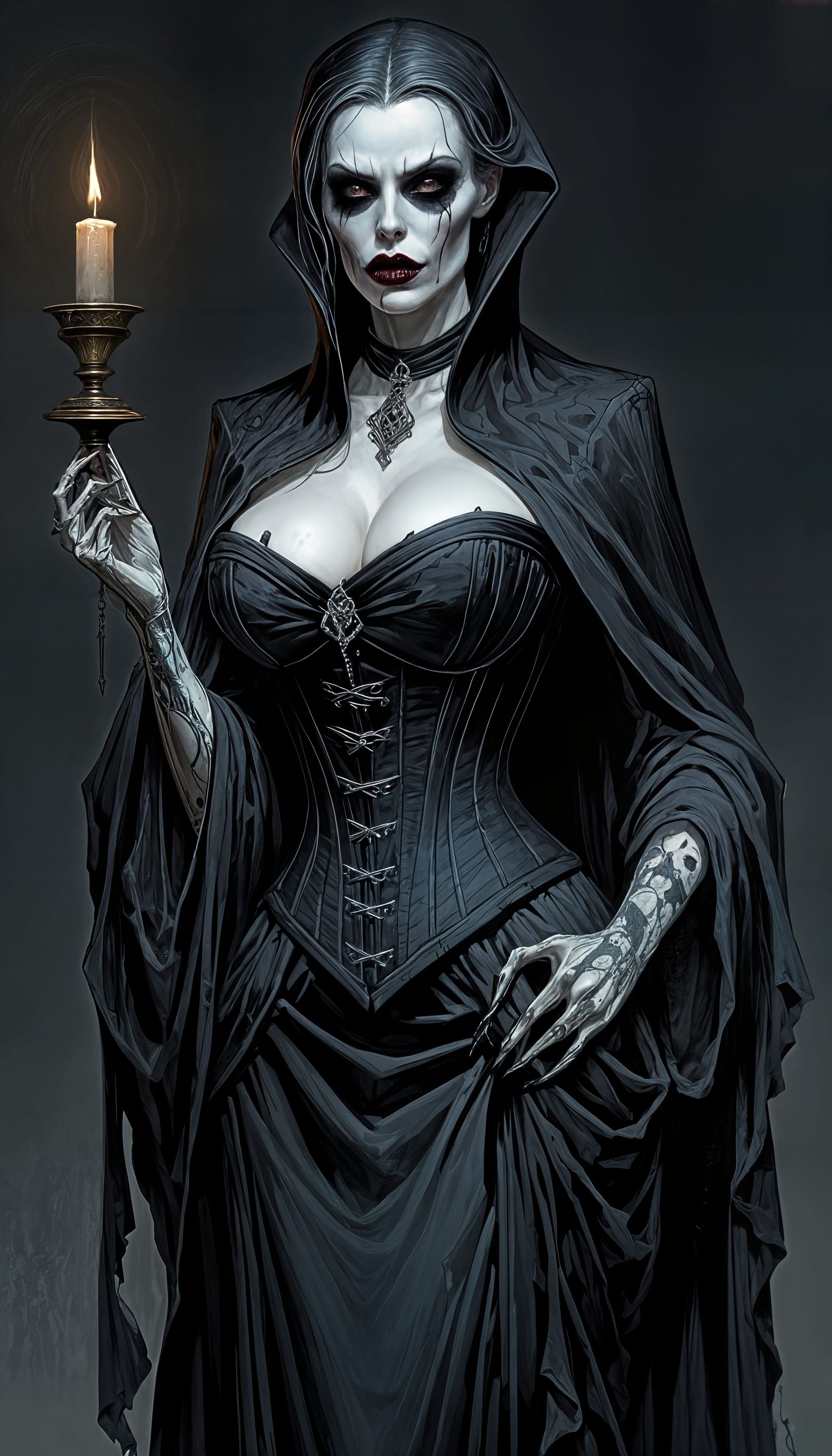 Glamorous Ghoul in Goth Chic Style