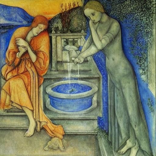 Surreal Water Fountain Sculpture