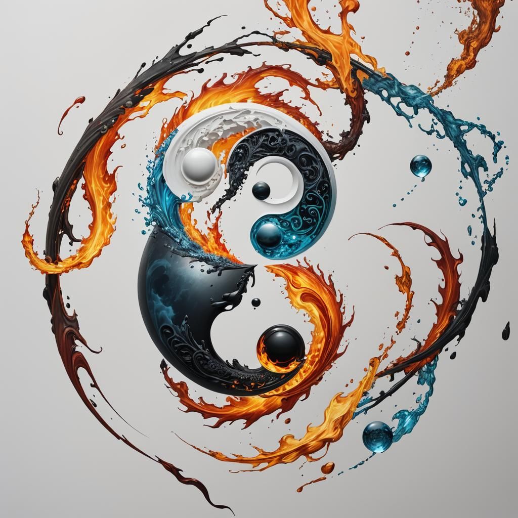 Exploded yin yang