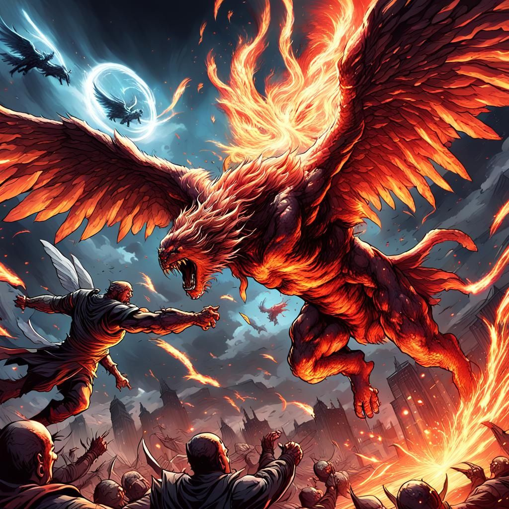 Angels and Demons Clash: Epic Fantasy Battle