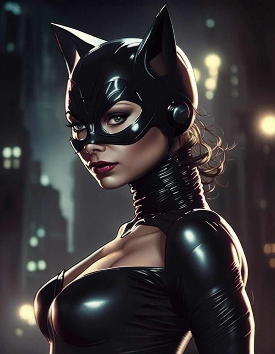 Stylized Catwoman Artwork: Beautiful Body