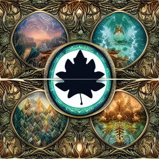 Leaf Logo Merging Realities: Digital Matte Painting