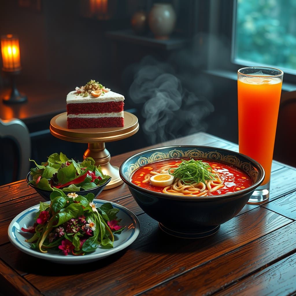 Surreal Feast in a Dreamlike World