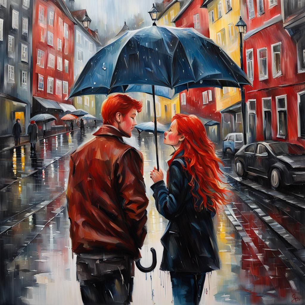 Rainy day in Bergen, Norway