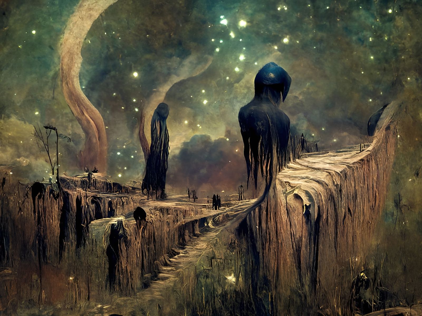 Surreal Landscape Inspired by Čiurlionis and Beksinski