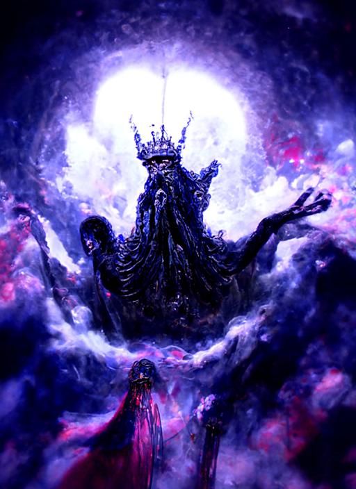 Eldritch Mad King: A Cosmic Horror Illustration