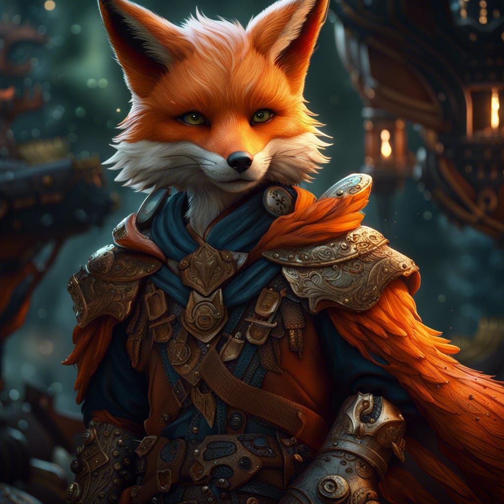 Fantastical Fox Boy in Detailed Matte Painting