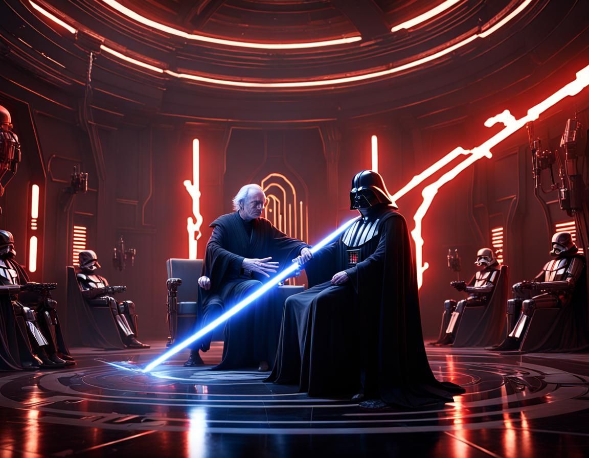 Palpatine Unleashes Dark Side on Darth Vader