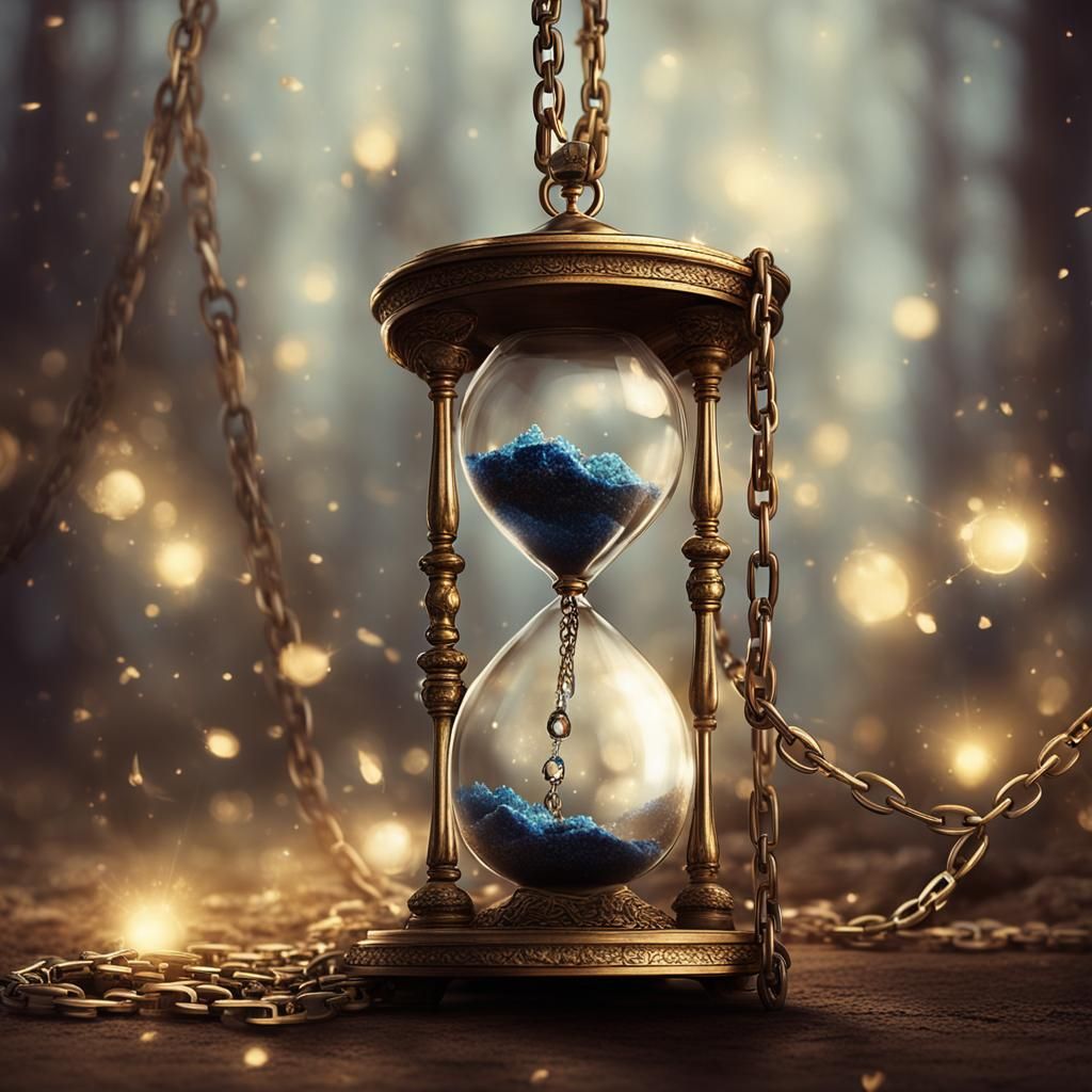 Sparkling Hourglass Pendant on Delicate Chain