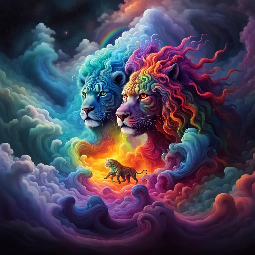 Lions and Tigers in a Fluid Landscape