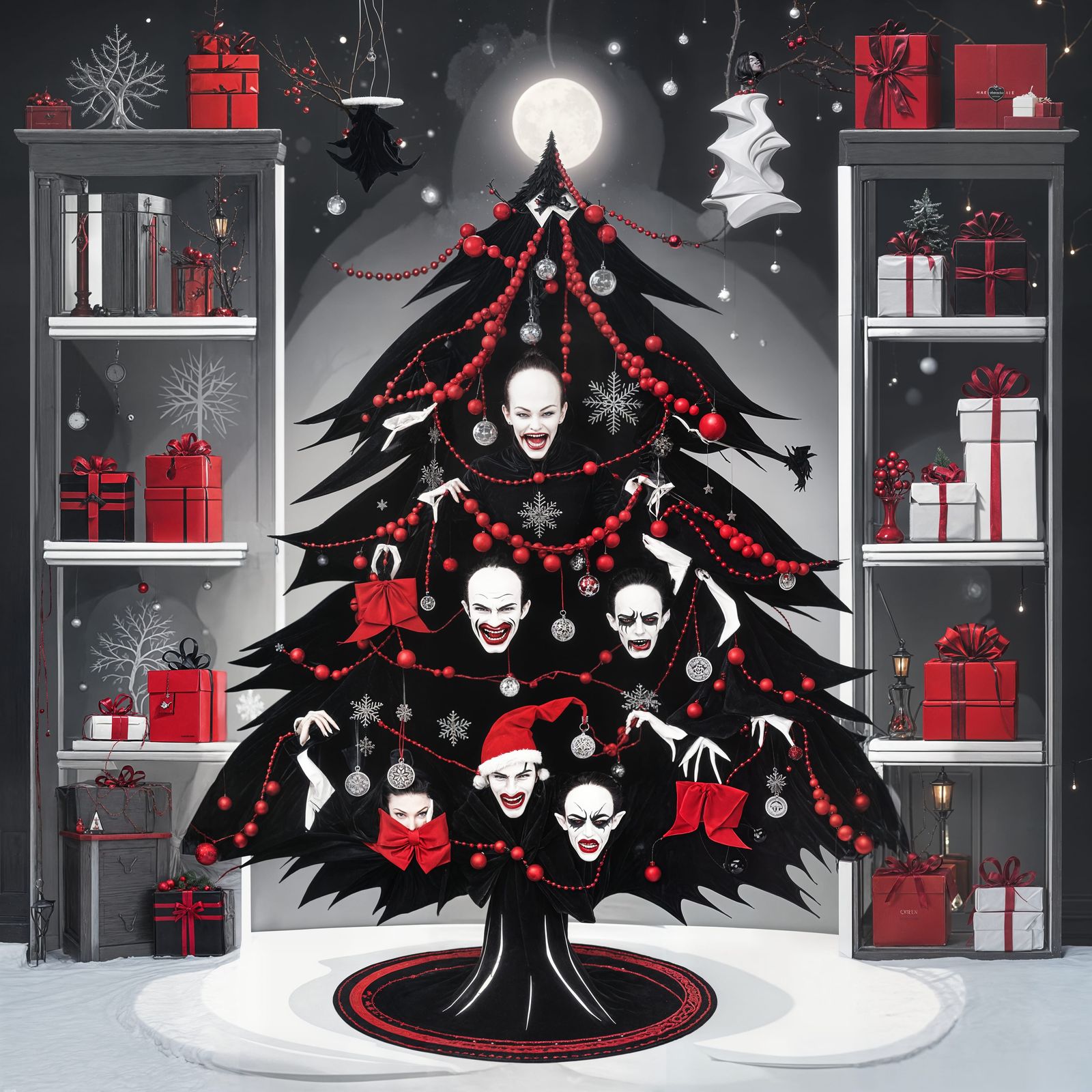 Vampire Themed Christmas Tree Decoration