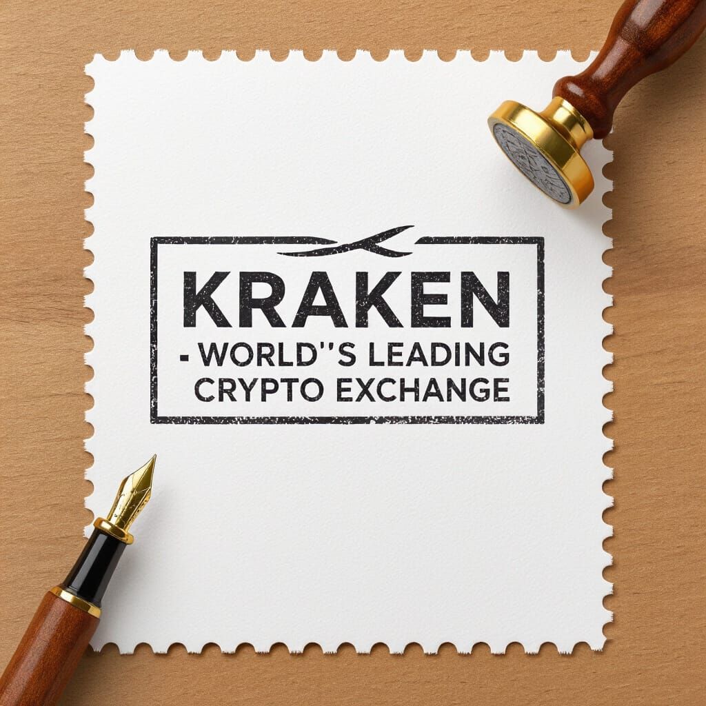 Crisp 2D Stamp Illustration on White Paper