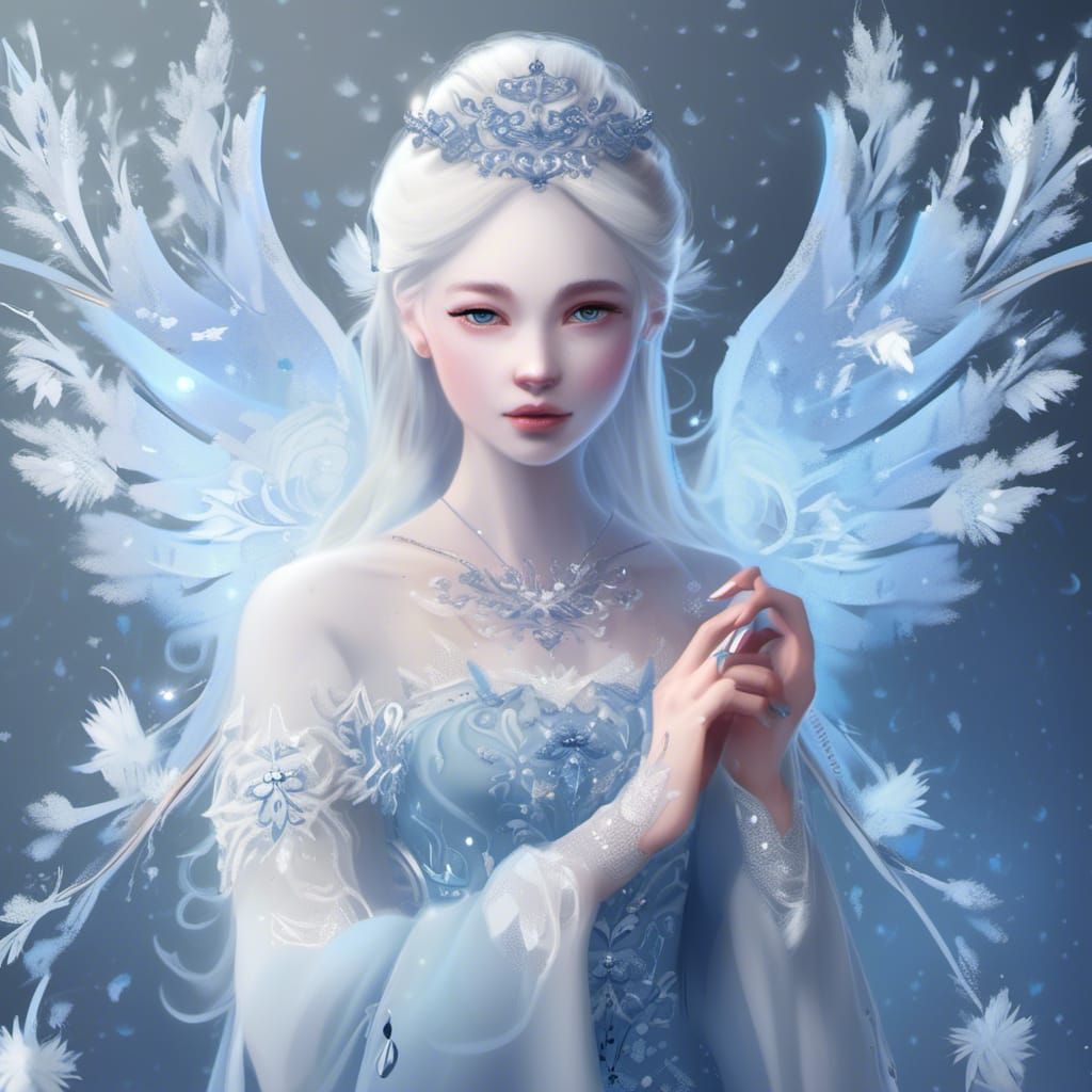 Snow Fairy in Sci-Fi Winter Wonderland