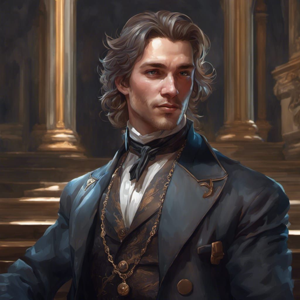 Portrait of Smiling Young Man with Signet Ring