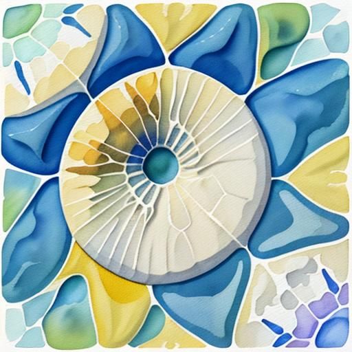 Diatom Close-Up in Gouache Impressionist Style