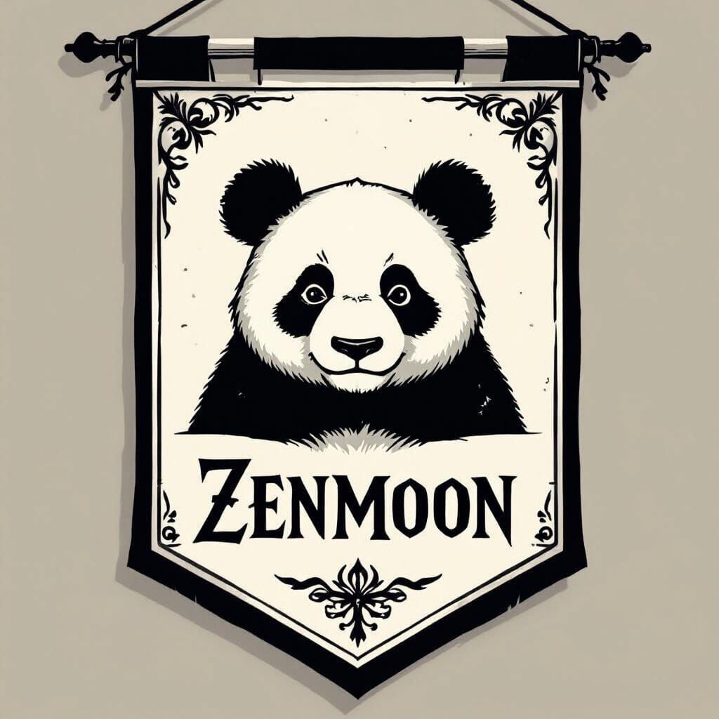 Zenmoon Panda Banner in Hogwarts Style