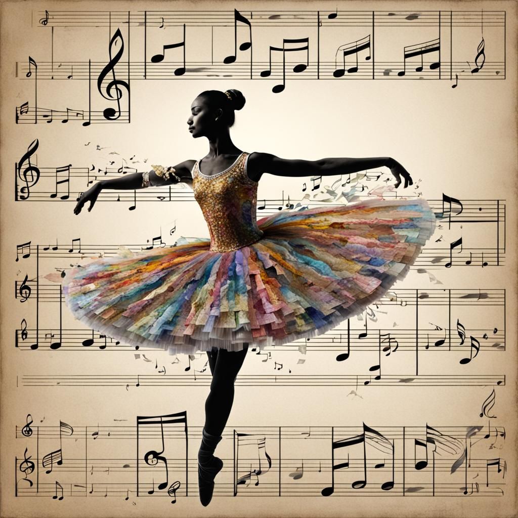 Ballerina Adorned in Music and Song