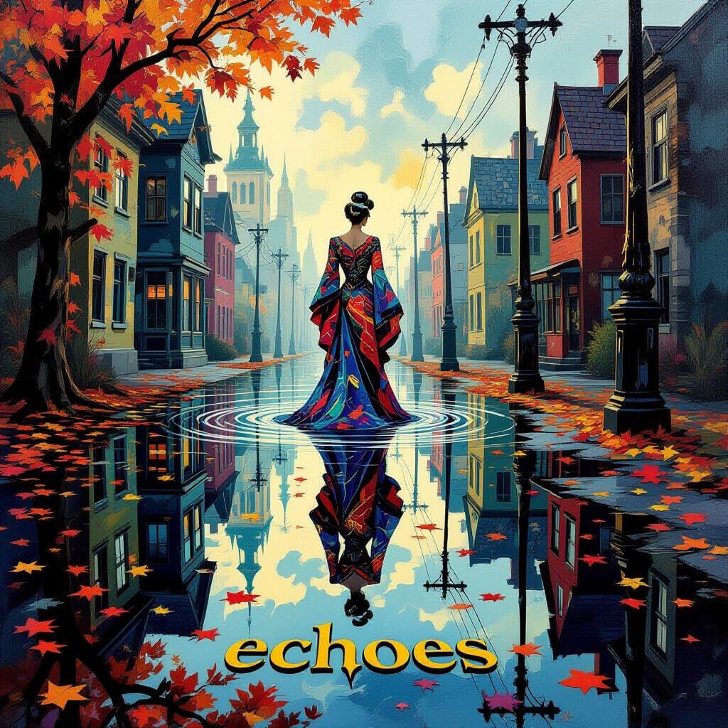 Surreal Reflection in Abstract Cityscape