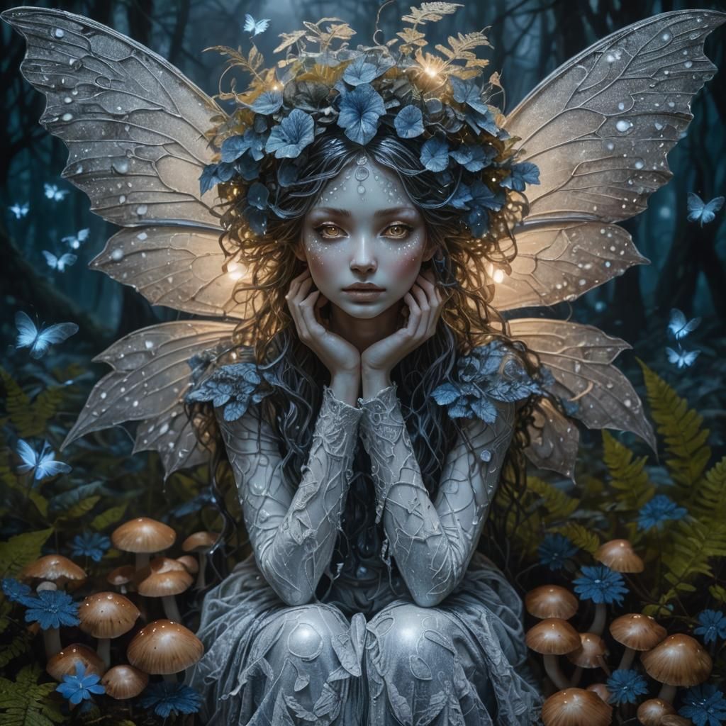 Mystical Fairy Portrait in Hudson River School Style