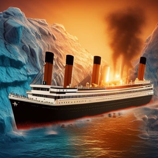 Titanic Sinking: Epic Fantasy Hyperrealistic 8K
