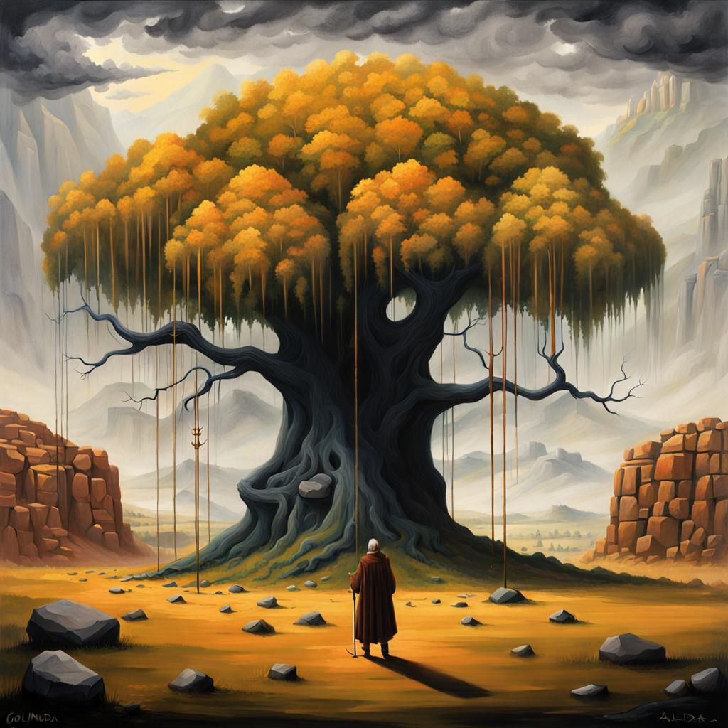 Surreal Painting of Golundra in Rule of Thirds