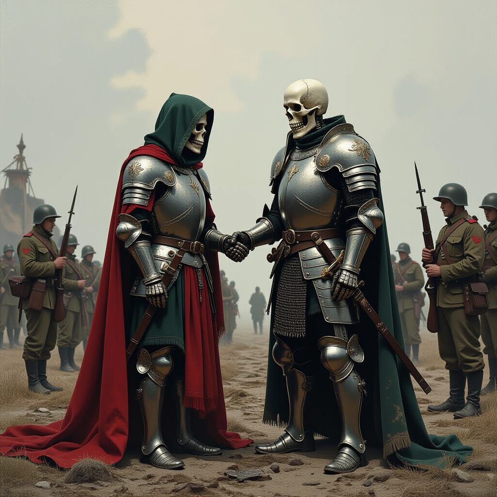 Skeleton Paladin Rescues POWs in Gritty Scene