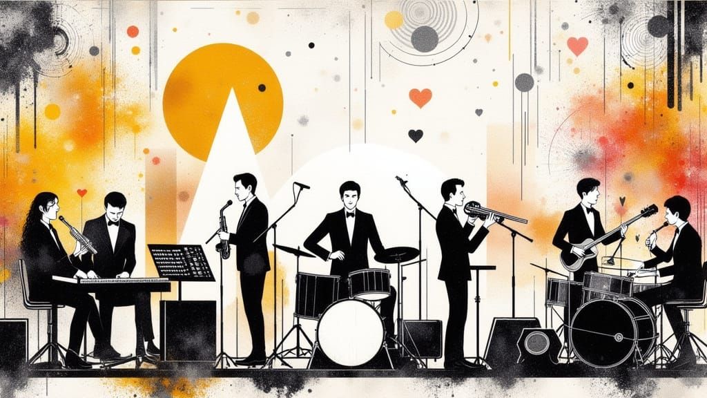 Jazz Musicians in Elegant Line Art