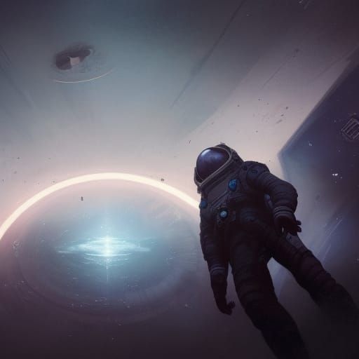 Abstract Dark Fantasy Concept Art in Space