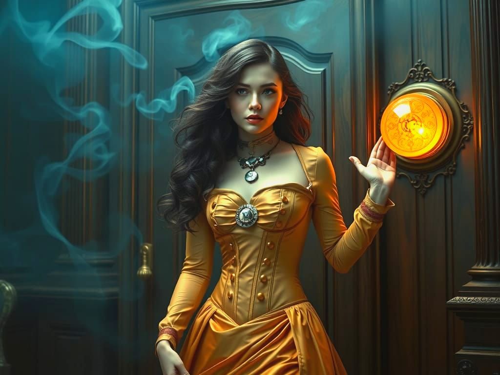 Steampunk Lady Unveils Hidden Chamber in Colonial Abode