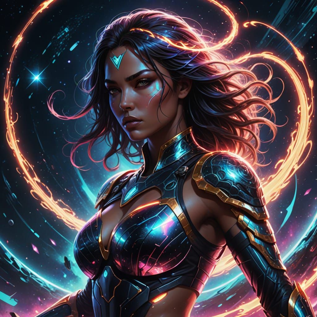 Galactic Warrior Princess in Cosmic Bikini